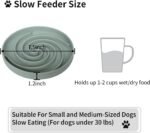 Bifeaw Slow Feeder Dog Bowls, Dishwasher Microwave Safe Silicone Puppy Puzzle Bowl with Non-Slip Design for Eating (Grey Green) - Image 6