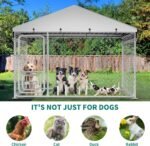YITAHOME Outdoor Dog Kennel with Rotating Feeder Bowls - Image 5