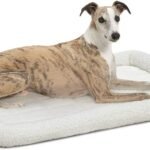 MidWest Homes for Pets QuietTime Dog Bed – White Fleece Bolster, Ultra-Soft and Machine Washable, Fits 36-Inch Crates and Carriers, for Medium to Large Breed Dogs