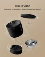 Faroro Automatic Cat Feeder, 4L Cat Food Dispenser with Portion Control, 1-6 Meals Per Day, 10s Voice Recording, Slow Feed, Dual Power Supply for Cats and Small Dogs (Black) - Image 7