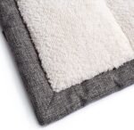 Travel Dog Bed, Rollup Crate Mat, Kennel Pad, Pet Camping Gear with Carry Handles for Medium Dog or Cat, Super Soft, Machine Washable, 36 * 23” Grey - Image 4
