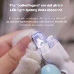 Dog & Cat Nail Clippers with LED Light, Illuminates Nails Helps See Quick, Pet Nail Trimmer with Sharp Stainless Steel Blades, Nail Catcher, Safety Lock for Dog, Cat, Rabbit, Guinea Pig (CoffeeBrown) - Image 3