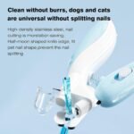Dog & Cat Nail Clippers with LED Light, Illuminates Nails Helps See Quick, Pet Nail Trimmer with Sharp Stainless Steel Blades, Nail Catcher, Safety Lock for Dog, Cat, Rabbit, Guinea Pig (CoffeeBrown) - Image 4
