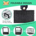 FDW 24 inch Dog Crate Dog Kennel Cage with Double Door Folding Metal Wire Dog Cage with Removable Tray&Divider Panel,Pet Crate for Small Dogs,Black - Image 6