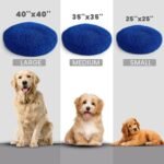 Muddy Mat® Cloud K-9 Bed for Dogs & Cats, Soft & Relaxing Donut Dog Bed, Chenille Material, Removable Cover, Washable & Dryer Safe–Navy Blue Large(40'x40') - Image 3