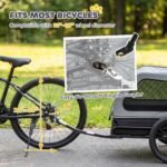 PawHut Dog Bike Trailer Flip Down Ramp Tailgate for Medium Pets 44 lbs - Image 5