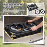 PawHut Dog Bike Trailer Flip Down Ramp Tailgate for Medium Pets 44 lbs - Image 6