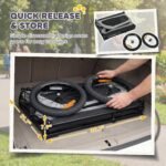 PawHut Dog Bike Trailer Flip Down Ramp Tailgate for Medium Pets 44 lbs - Image 7