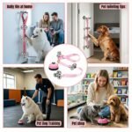 Dog Door Bell for Potty Training, 2-in-1 Set with Adjustable Hanging Bell(Includes 7 Stainless Steel Bells) and Metal Press Call Bell,Pink - Image 9
