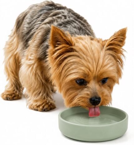 The Perfect Dish – Silicone Dog Bowl for Food & Water, 6″ x 1.25″-Sage