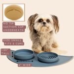 The Perfect Dish - Silicone Dog Bowl for Food & Water, 6" x 1.25"-Sage - Image 3