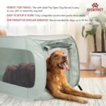 SportPet Designs Soft Sided Pop-Open Kennels, Light Green - Image 2
