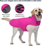 Petglad Waterproof Dog Winter Coat, Warm Fleece Dog Jacket with Leash Hole - Image 3