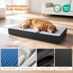 5 Inch Thick Orthopedic Dog Bed for Medium & Large Dogs, High Density Egg Crate Memory Foam with Support Foam, Waterproof Liner & TPU, Removable Washable Cover, Nonskid Bottom, 36"x27"x5", Grey - Image 7