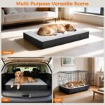 5 Inch Thick Orthopedic Dog Bed for Medium & Large Dogs, High Density Egg Crate Memory Foam with Support Foam, Waterproof Liner & TPU, Removable Washable Cover, Nonskid Bottom, 36"x27"x5", Grey - Image 8