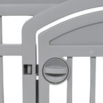 IRIS USA 24" Dog Playpen, 4-Panel with Door, Indoor/Outdoor, Gray - Image 10