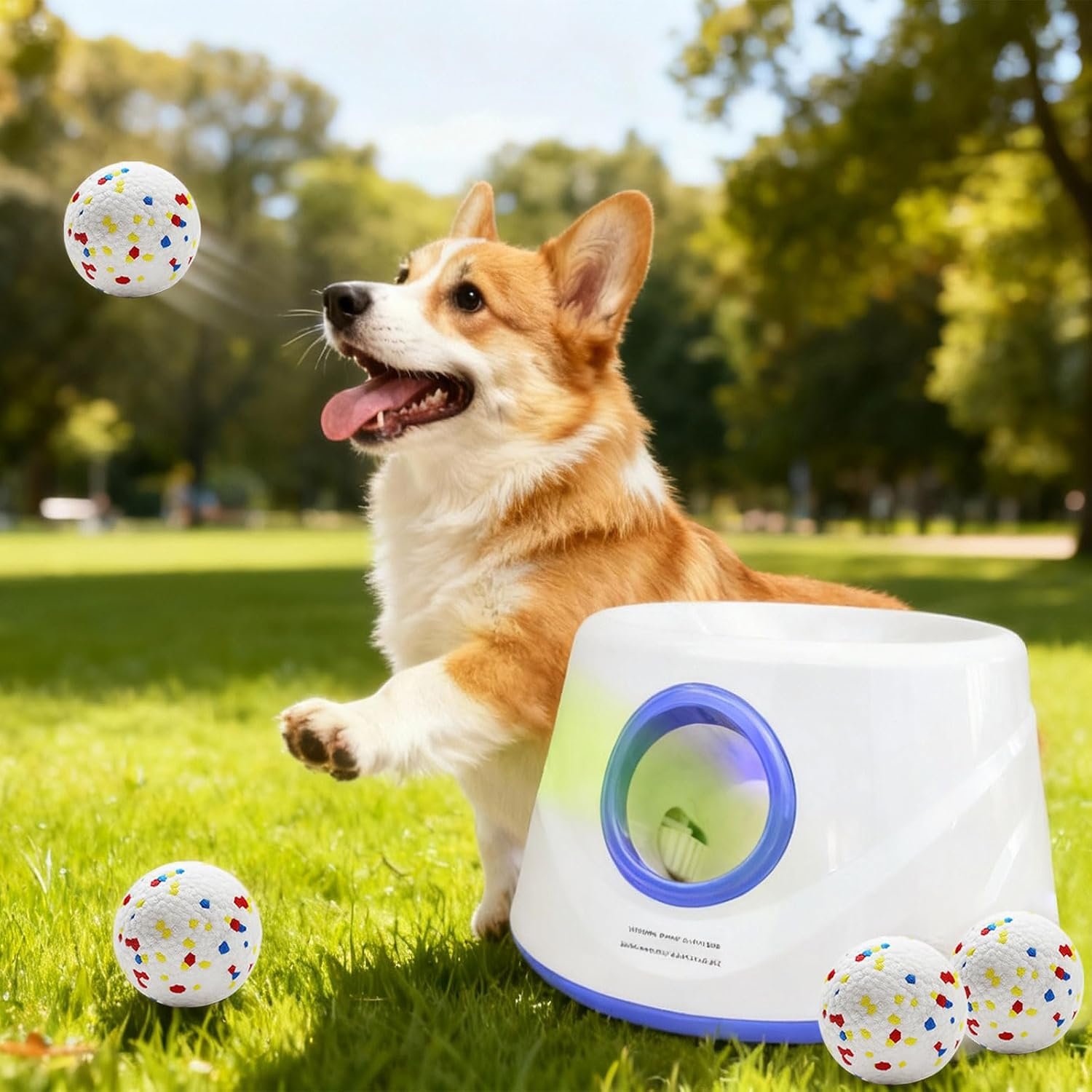 Dog Ball Launcher – Automatic Ball Thrower for Dogs, 3 Adjustable Distance Settings Dog Ball Thrower, Indoor Outdoor Interactive Fetch Machine Dog Toys for Small/Medium Sized Dog Dog Ball Launcher – Automatic Ball Thrower for Dogs, 3 Adjustable Distance Settings Dog Ball Thrower, Indoor Outdoor Interactive Fetch Machine Dog Toys for Small/Medium Sized Dog