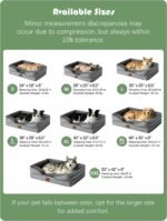 Spotted Play Orthopedic Dog Bed with Sides - Dog Sofa Beds for Small Dogs, Supportive Foam Pet Couch Bed with Washable Removable Cover, Waterproof Lining and Non-Slip Bottom, Grey - S - Image 6
