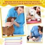 Nuenen 150 Pcs Dog Toothbrush Bulk Dual Headed Dental Soft Convenient Long Handle Puppy Toothbrush Individual Packaged for Cleaning Small to Large Dogs Cats Pets - Image 4