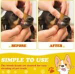 Nuenen 150 Pcs Dog Toothbrush Bulk Dual Headed Dental Soft Convenient Long Handle Puppy Toothbrush Individual Packaged for Cleaning Small to Large Dogs Cats Pets - Image 6