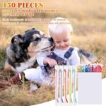 Nuenen 150 Pcs Dog Toothbrush Bulk Dual Headed Dental Soft Convenient Long Handle Puppy Toothbrush Individual Packaged for Cleaning Small to Large Dogs Cats Pets - Image 7