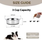 Dog Bowls, Food Grade Stainless Steel for Food and Water, 2-Pack, 3 Cups - Image 3