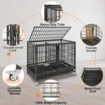 Homey Pet 42 inch Heavy Duty Double Dog Cage with Divider - Image 4