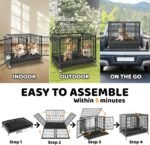 Homey Pet 42 inch Heavy Duty Double Dog Cage with Divider - Image 5