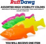 Ruff Dawg Ruff-Flex Flying Fish Floating Dog Toy, MD, Assorted Colors - Image 3
