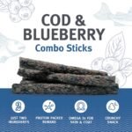 Icelandic+ 6 Count Cod & Blueberry Combo Sticks - Crunchy Dog Treats - Image 4