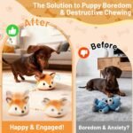 Interactive Fox Puppy Toy for Boredom Relief - Automatic Self-Moving, Bouncing & Vibrating with Sound for Entertainment & Play | Rechargeable & Chew-Resistant for All Breed Sizes - Image 3