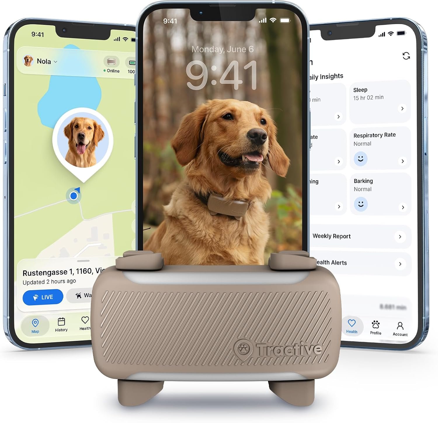 Tractive XL Smart Dog GPS Tracker | Live Pet Tracker with Virtual Fence | Vital Signs Monitoring of Heart & Respiratory Rate | Up to 6-Weeks Battery Life | Dog Collar Attachment (Brown) Tractive XL Smart Dog GPS Tracker | Live Pet Tracker with Virtual Fence | Vital Signs Monitoring of Heart & Respiratory Rate | Up to 6-Weeks Battery Life | Dog Collar Attachment (Brown)