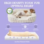 LE SURE Cute Cozy High Back Orthopedic Small Dog Bed with Sides, 24" Beige - Image 4