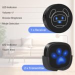 Dog Door Bell for Potty Training, Wireless Dog Doorbell Ring to Go Outside, IP65 Waterproof Touch Buttons, 55 Melodies & 1000 Feet Range - Image 6