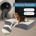 PETMAKER Orthopedic Pet Bed – 2-Layer Memory Foam Dog Bed with Removable Sherpa Cover – Comes with Additional Mattress Replacement Cover (Gray) - Image 3