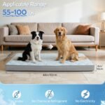 Q-Max>0.4 Cooling Dog Bed, 44" x 32" Cooling Bed for Dog Large, Blue - Image 3