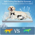 Q-Max>0.4 Cooling Dog Bed, 44" x 32" Cooling Bed for Dog Large, Blue - Image 4
