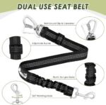 SlowTon Dog Seat Belt and Harness for Car, 2 in 1 Seatbelt Buckle, FU M - Image 7