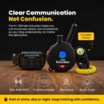 Educator ET-300 Black Mini E Collar for Dog Training with Remote - 1/2 Mile Range, Waterproof, 100 Blunt Stimulation Levels, Tone or Vibration Mode, Night Light Tracking for Small, Medium & Large Dogs - Image 8
