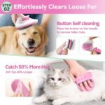 Dog Brush for Shedding 13pcs Bath Grooming Kit with Pet Nail Clipper and File - Dog Bath Brush Cat Grooming Supplies, Dematting Comb Bath Brush Shampoo Scrubber for Dogs and Cats - Image 4