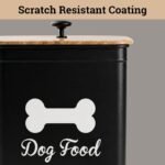 Metal Dog Food Container 5-7lb, 25 Cup w/ Airtight Bamboo Lid, Metal Handle - Image 7
