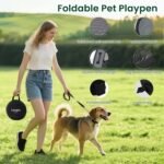 Love's cabin Pet Puppy Dog Playpen, Medium Dog Tent Crates Cage Indoor/Outdoor, Portable Exercise Playpen for Cat, Foldable Pop Up Dog Kennel Playpen with Carring Case (M, Grey) - Image 5