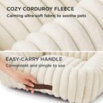 Bedsure Cute Dog Bed for Small Dogs & Cats 20x19x6inches Waterproof Dog Blankets for Small Dogs 25"x35" Cream - Image 4