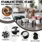 Raised Ceramic Dog Bowl Set with Stand, 3.5 Cups Elevated Dog Food Stand - Image 3