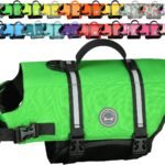 VIVAGLORY Dog Life Vest Rip Stop Dog Swim Vest, M, Bright Green
