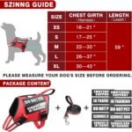 Service Dog Vest Harness and Leash Set+10 Patches,No Pull&Adjustable Reflective Dog Harness with Soft Padded Handle for Training/Everyday,Fit Small/Medium/Large/Extra-Large Dogs(Red M) - Image 5