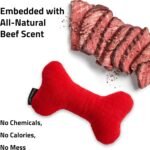 Playology Durable Plush Bone Toy - Squeaky Bone - Jumbo, Beef Scent - Image 4
