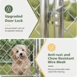 AOXUN 10×20FT Large Outdoor Dog Kennel with Metal Door, Waterproof Roof and Secure Lock for Medium Large Dogs, All Weather Resistant Heavy Duty Outdoor Dog Kennel for Yard, Balcony & Farm - Image 4