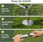 AOXUN 10×20FT Large Outdoor Dog Kennel with Metal Door, Waterproof Roof and Secure Lock for Medium Large Dogs, All Weather Resistant Heavy Duty Outdoor Dog Kennel for Yard, Balcony & Farm - Image 6