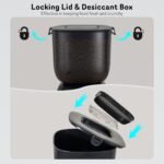 Automatic Cat Feeder and Water Dispenser FW1, Wire or Battery Cat Food Dispenser Timer Pet Feeder - Locking Lid, Desiccant Bag, Programmable Portion Control, 4 Daily Meals, 10s Voice Recorder - Image 3